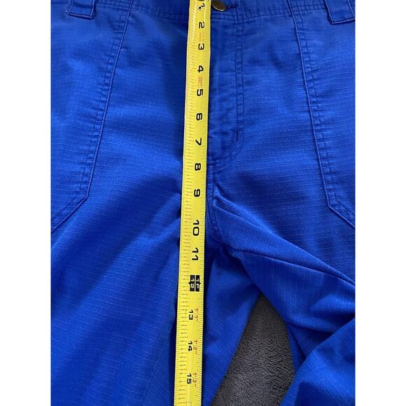 Blue Carhartt Sz L Pockets Elastic Waist Comfort Wide Leg Pants - Picture 9 of 10